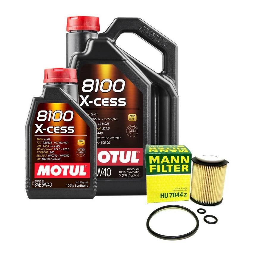 Mercedes Engine Oil Change Kit - Motul (5W-40)  (X-Cess 8100)